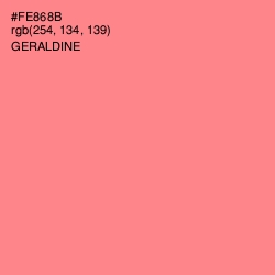 #FE868B - Geraldine Color Image