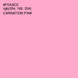 #FEA9CC - Carnation Pink Color Image