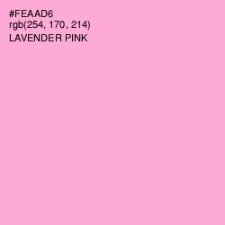 #FEAAD6 - Lavender Pink Color Image