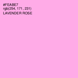 #FEABE7 - Lavender Rose Color Image