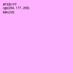 #FEB1FF - Mauve Color Image