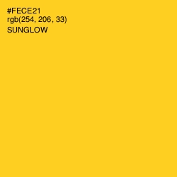 #FECE21 - Sunglow Color Image