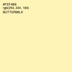 #FEF4B8 - Buttermilk Color Image
