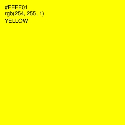 #FEFF01 - Yellow Color Image