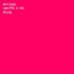 #FF0060 - Rose Color Image