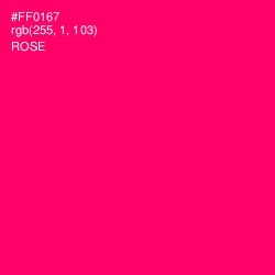 #FF0167 - Rose Color Image