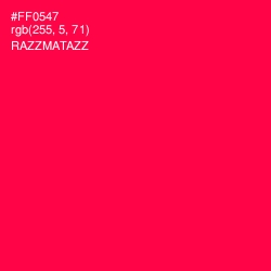 #FF0547 - Razzmatazz Color Image