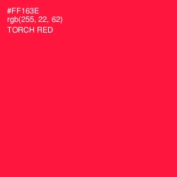 #FF163E - Torch Red Color Image