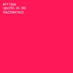 #FF1858 - Razzmatazz Color Image