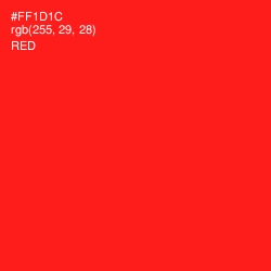 #FF1D1C - Red Color Image