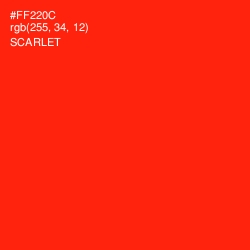 #FF220C - Scarlet Color Image