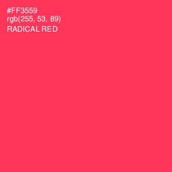 #FF3559 - Radical Red Color Image