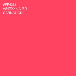 #FF4361 - Carnation Color Image