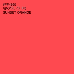 #FF4950 - Sunset Orange Color Image