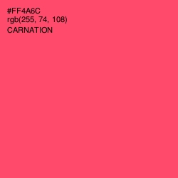 #FF4A6C - Carnation Color Image