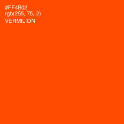 #FF4B02 - Vermilion Color Image