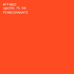 #FF4B22 - Pomegranate Color Image