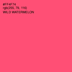 #FF4F74 - Wild Watermelon Color Image