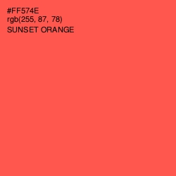 #FF574E - Sunset Orange Color Image