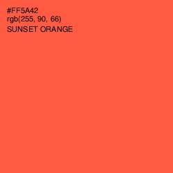 #FF5A42 - Sunset Orange Color Image