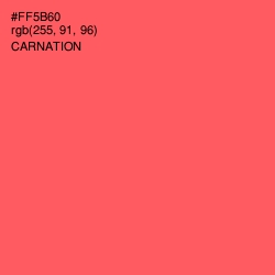 #FF5B60 - Carnation Color Image