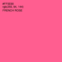 #FF5E90 - French Rose Color Image