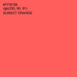 #FF5F5B - Sunset Orange Color Image