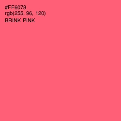 #FF6078 - Brink Pink Color Image