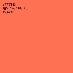 #FF7153 - Coral Color Image