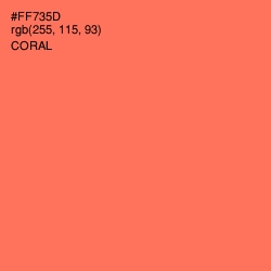 #FF735D - Coral Color Image