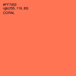 #FF7453 - Coral Color Image
