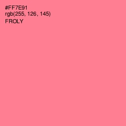 #FF7E91 - Froly Color Image