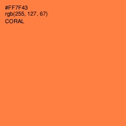 #FF7F43 - Coral Color Image
