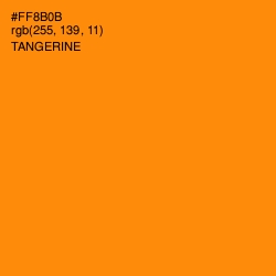 #FF8B0B - Tangerine Color Image