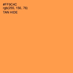 #FF9C4C - Tan Hide Color Image