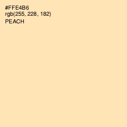 #FFE4B6 - Peach Color Image