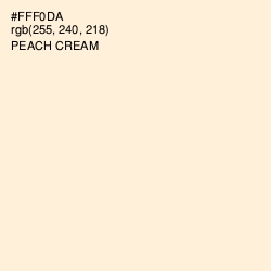 #FFF0DA - Peach Cream Color Image