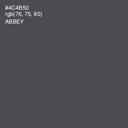 #4C4B50 - Abbey Color Image
