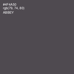 #4F4A50 - Abbey Color Image
