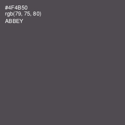 #4F4B50 - Abbey Color Image