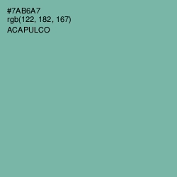 #7AB6A7 - Acapulco Color Image