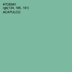 #7CB9A1 - Acapulco Color Image
