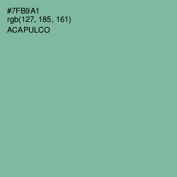 #7FB9A1 - Acapulco Color Image