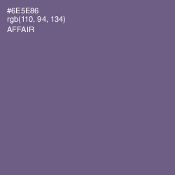 #6E5E86 - Affair Color Image