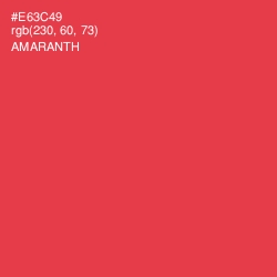 #E63C49 - Amaranth Color Image