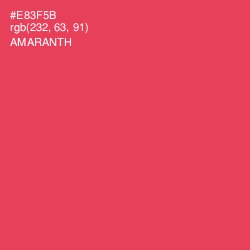 #E83F5B - Amaranth Color Image