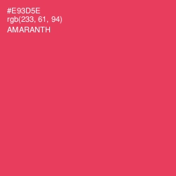 #E93D5E - Amaranth Color Image