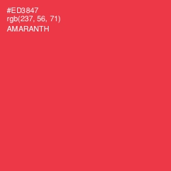 #ED3847 - Amaranth Color Image