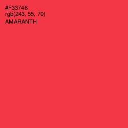 #F33746 - Amaranth Color Image