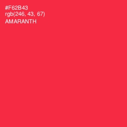 #F62B43 - Amaranth Color Image